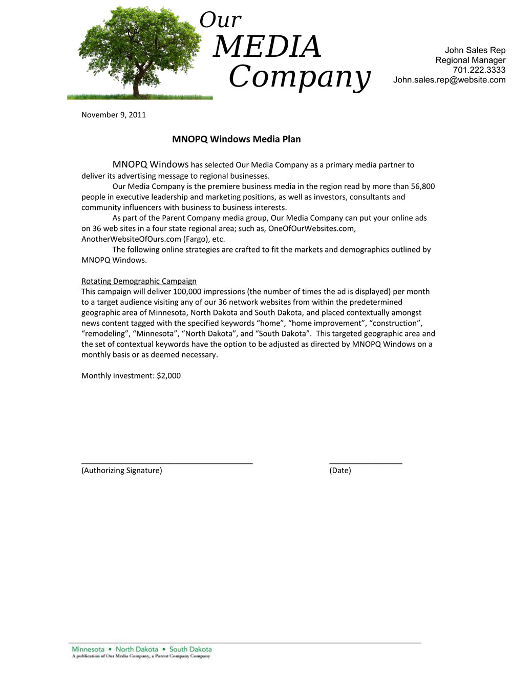 Construction Bid Proposal