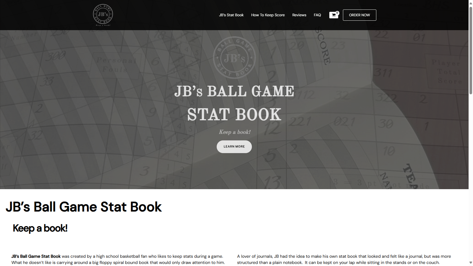 JB's Ball Game Stat Books